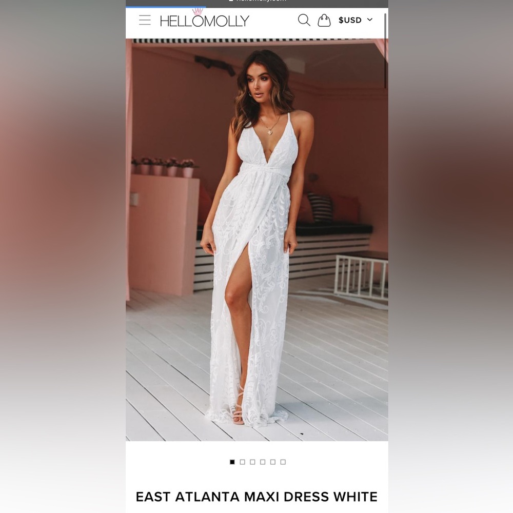 Hello Molly lace white maxi